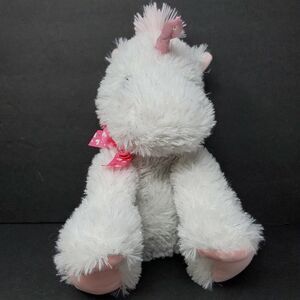 Unicorn 12" Plush Stuffed Animal Pink White Silver Hearts Mystical Bow Shimmer